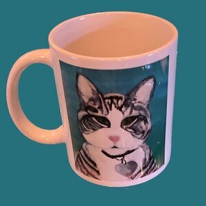 Fat Cat Coffee Mug Original Art